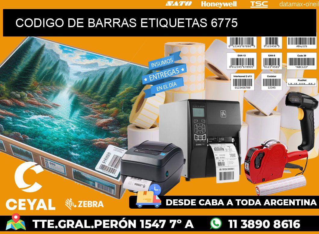 CODIGO DE BARRAS ETIQUETAS 6775