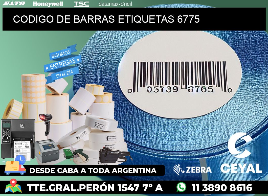 CODIGO DE BARRAS ETIQUETAS 6775