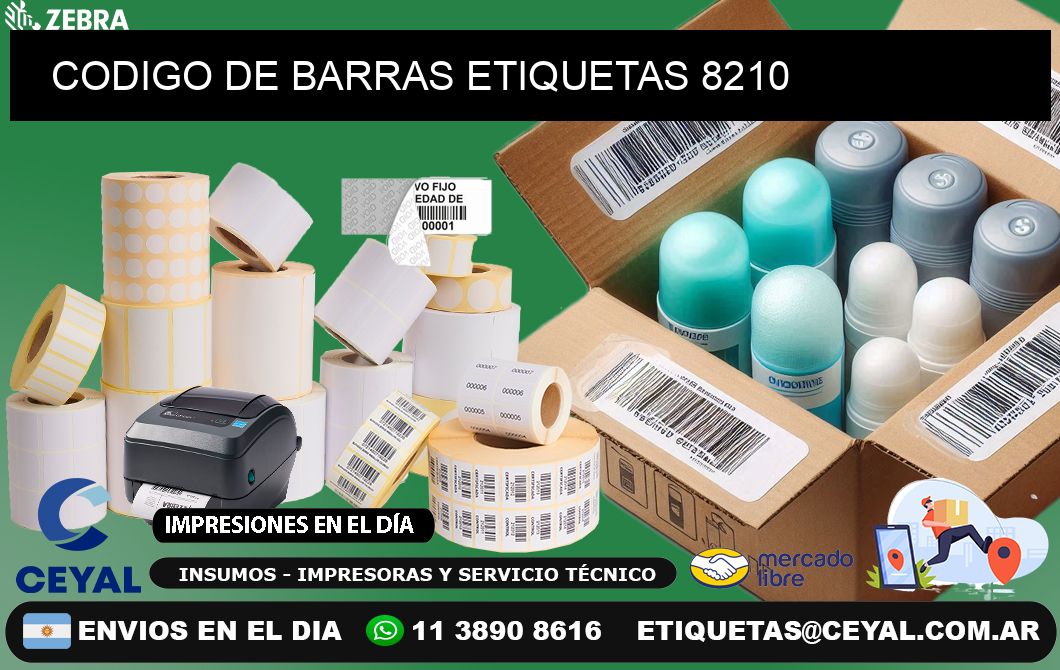 CODIGO DE BARRAS ETIQUETAS 8210