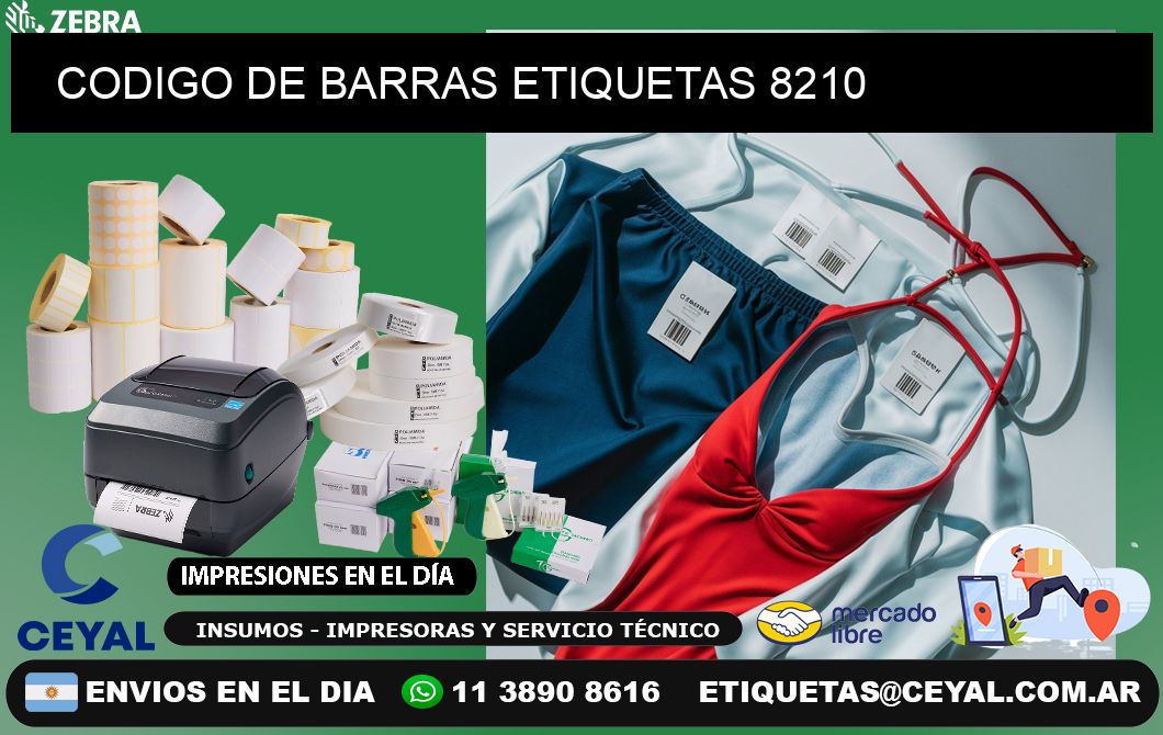CODIGO DE BARRAS ETIQUETAS 8210