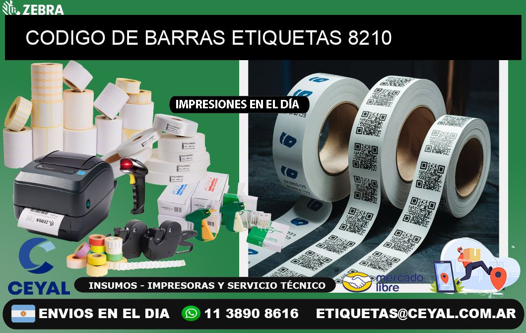 CODIGO DE BARRAS ETIQUETAS 8210