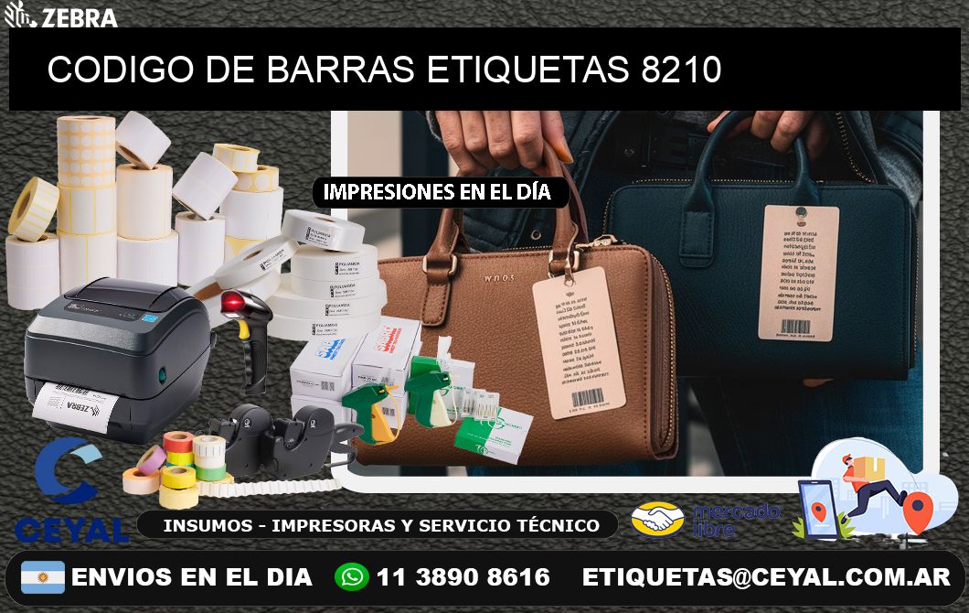CODIGO DE BARRAS ETIQUETAS 8210