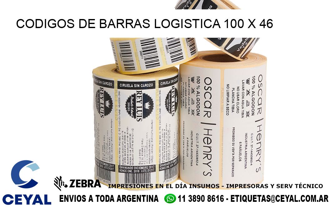 CODIGOS DE BARRAS LOGISTICA 100 x 46