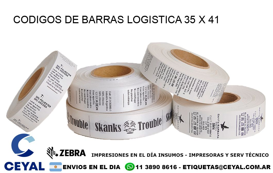 CODIGOS DE BARRAS LOGISTICA 35 x 41