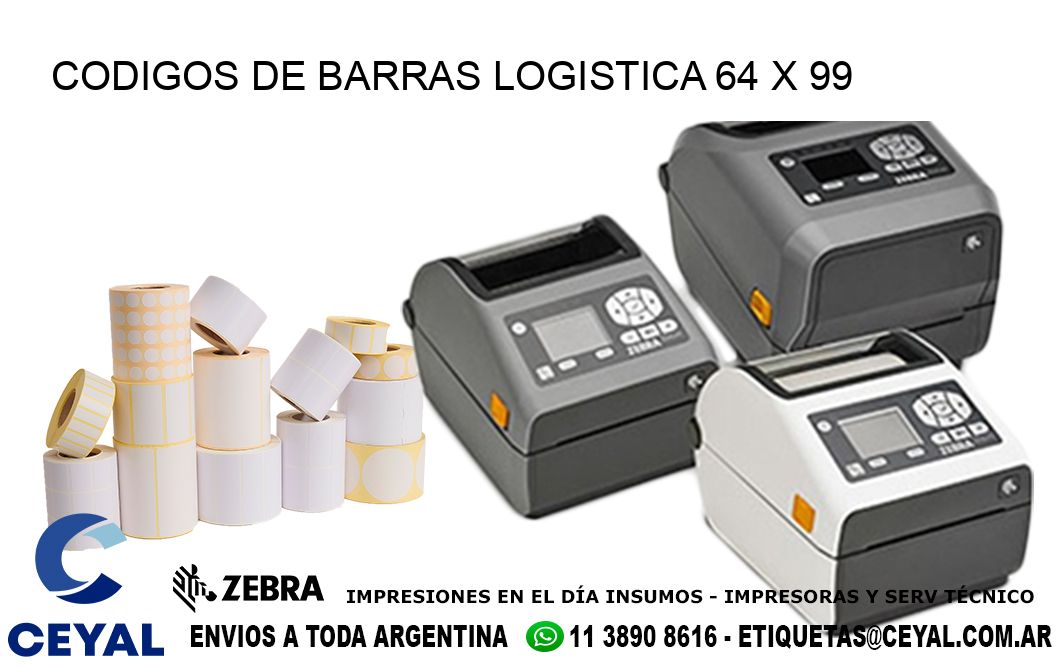 CODIGOS DE BARRAS LOGISTICA 64 x 99