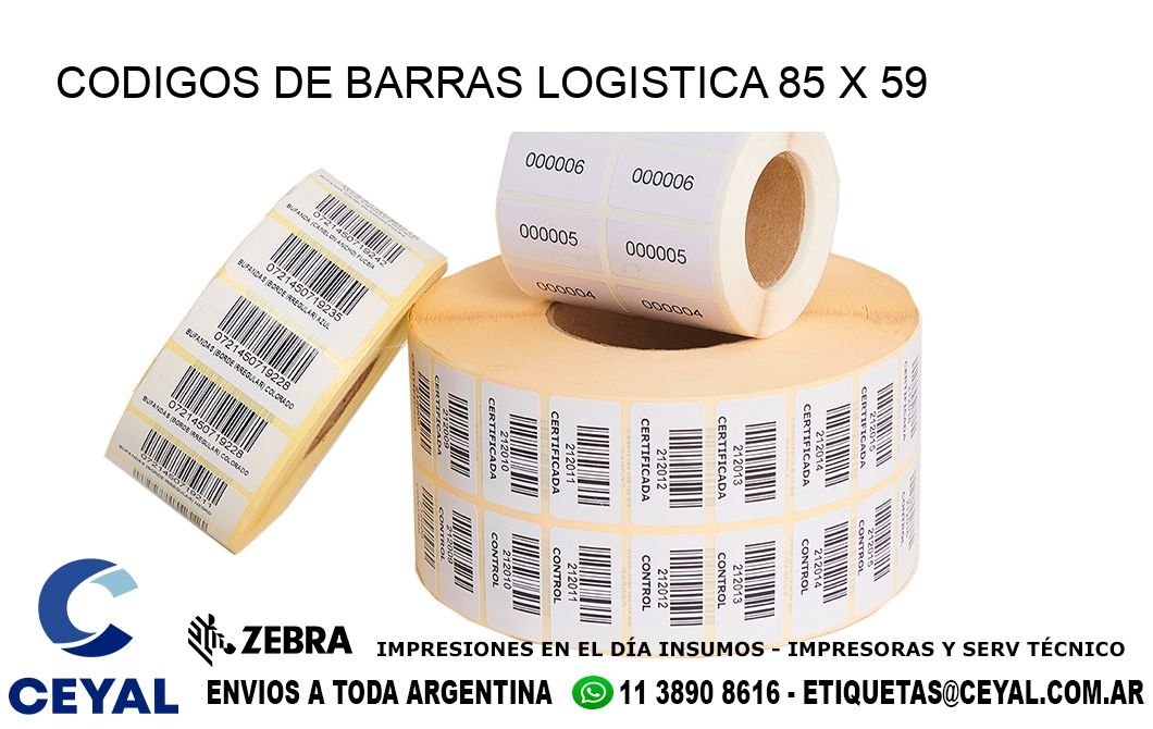 CODIGOS DE BARRAS LOGISTICA 85 x 59