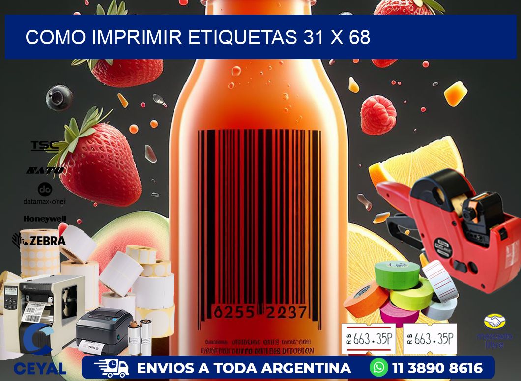 COMO IMPRIMIR ETIQUETAS 31 x 68