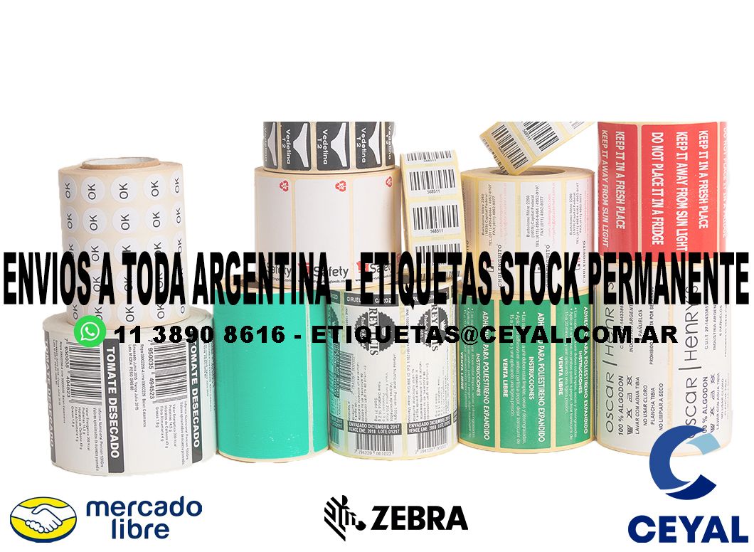 DATAMAX HONEYWELL ETIQUETAS IMPRESAS  90 x 58