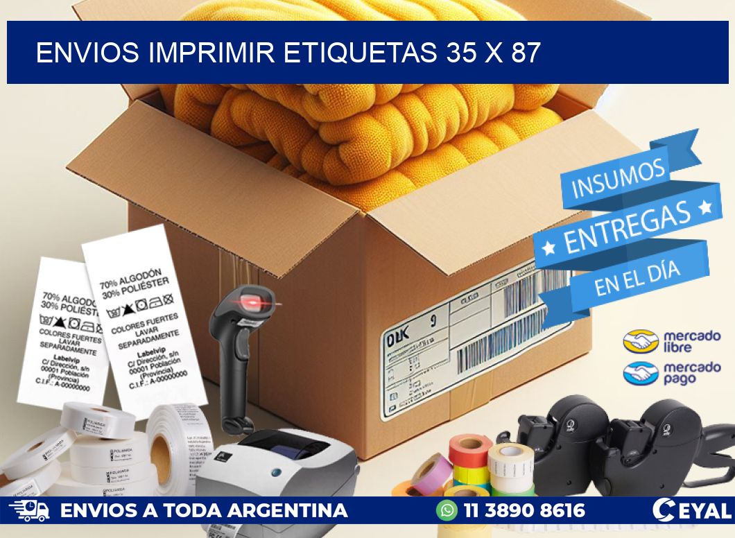 ENVIOS IMPRIMIR ETIQUETAS 35 x 87
