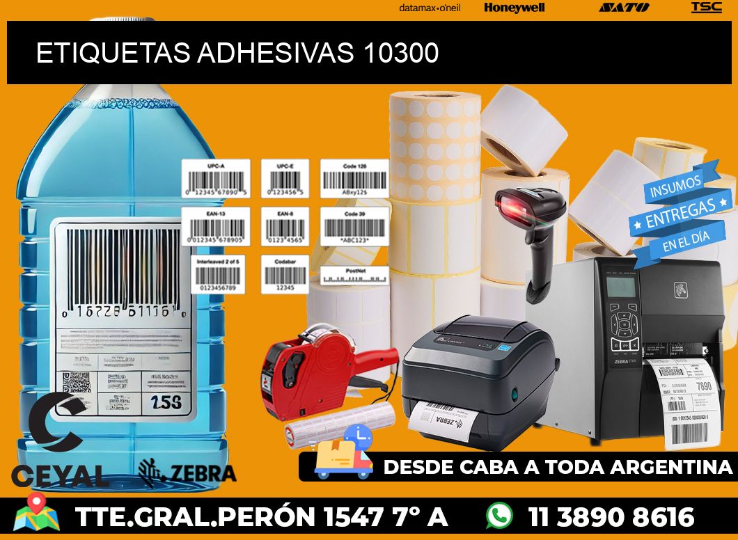 ETIQUETAS ADHESIVAS 10300
