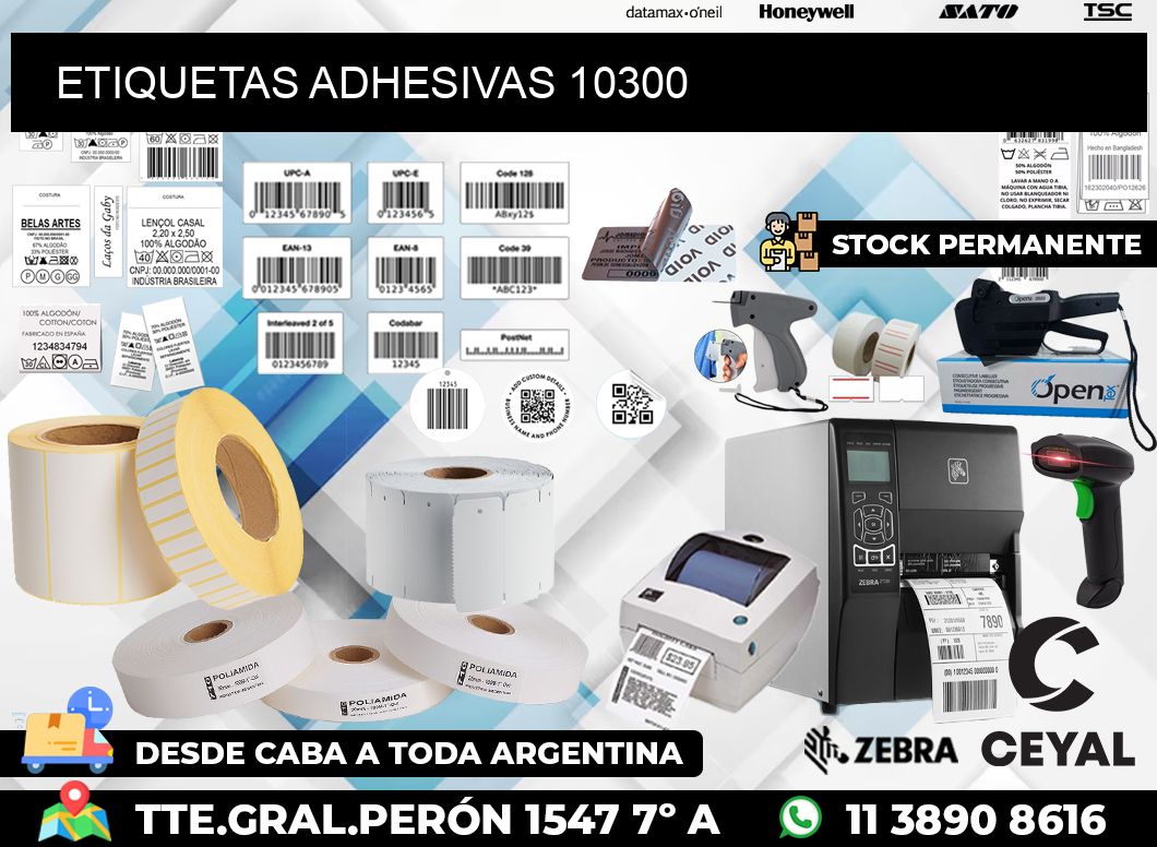 ETIQUETAS ADHESIVAS 10300