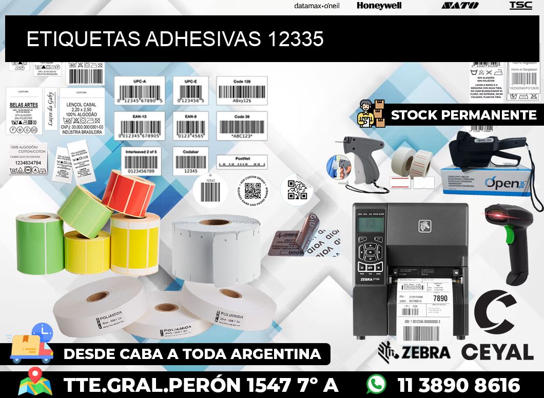 ETIQUETAS ADHESIVAS 12335