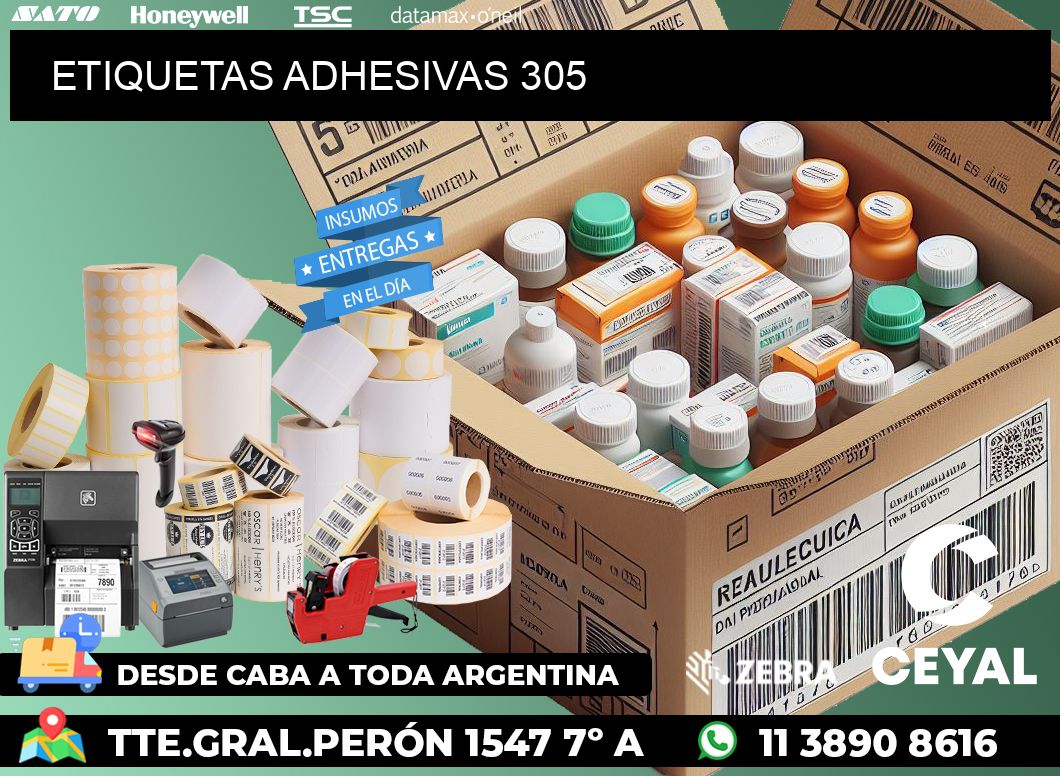 ETIQUETAS ADHESIVAS 305