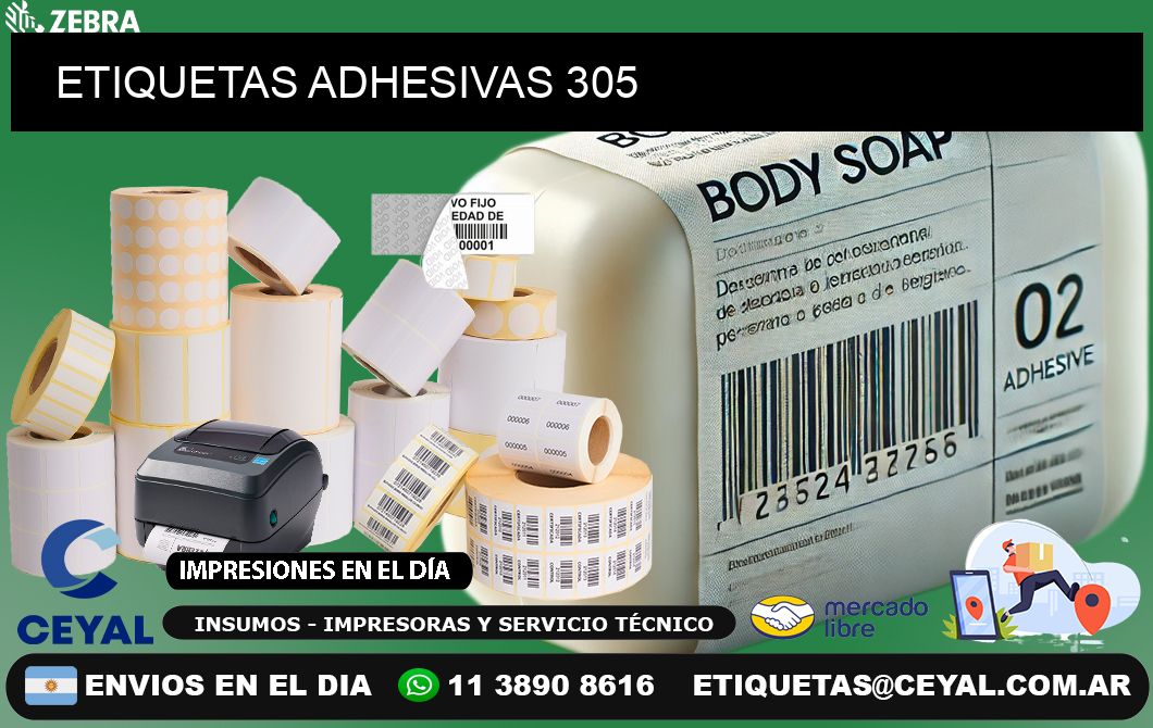 ETIQUETAS ADHESIVAS 305