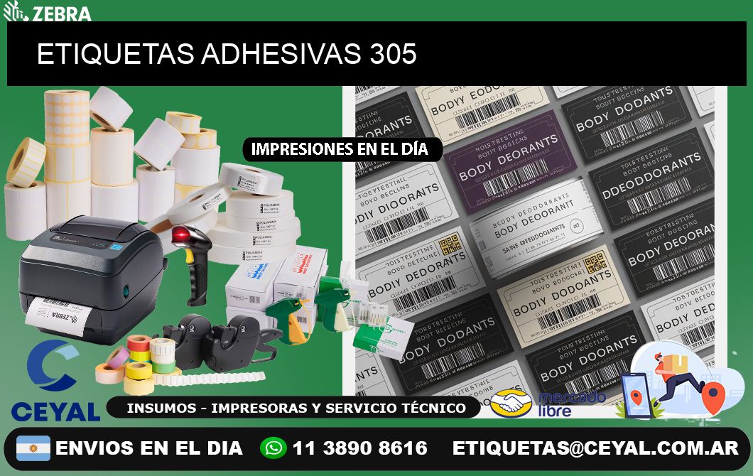 ETIQUETAS ADHESIVAS 305