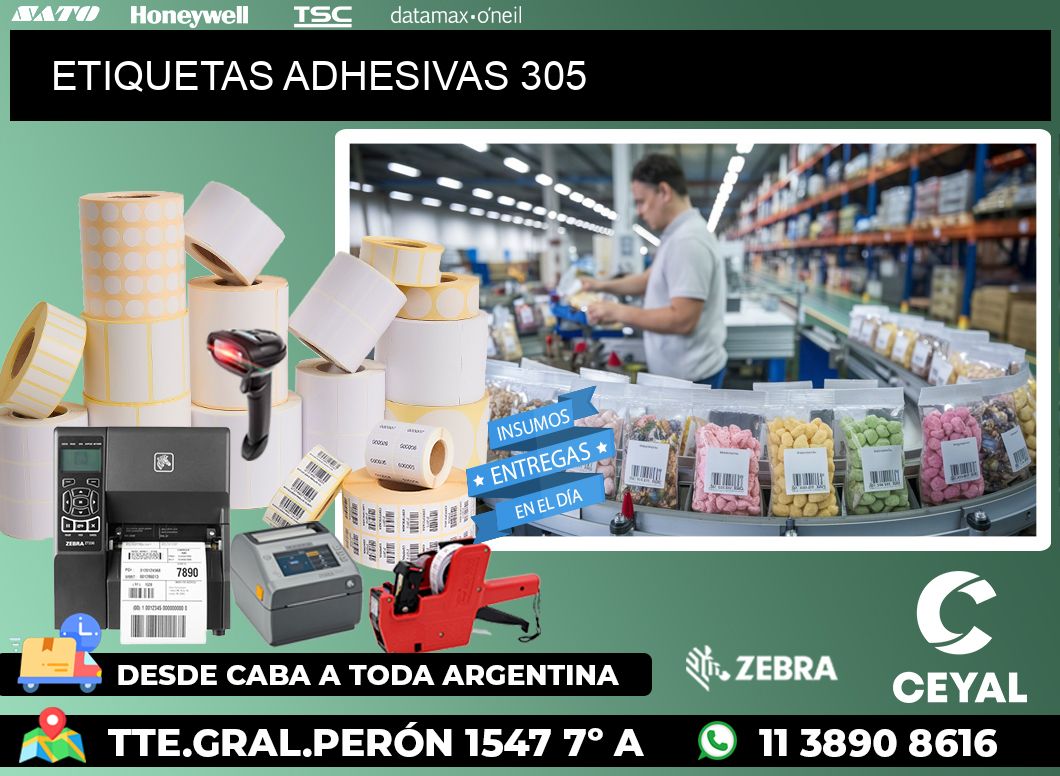 ETIQUETAS ADHESIVAS 305