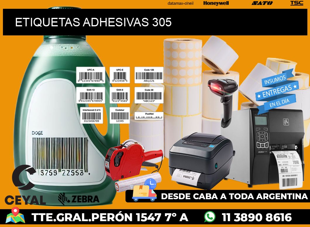 ETIQUETAS ADHESIVAS 305