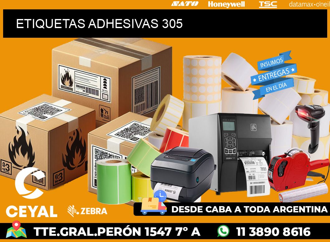 ETIQUETAS ADHESIVAS 305