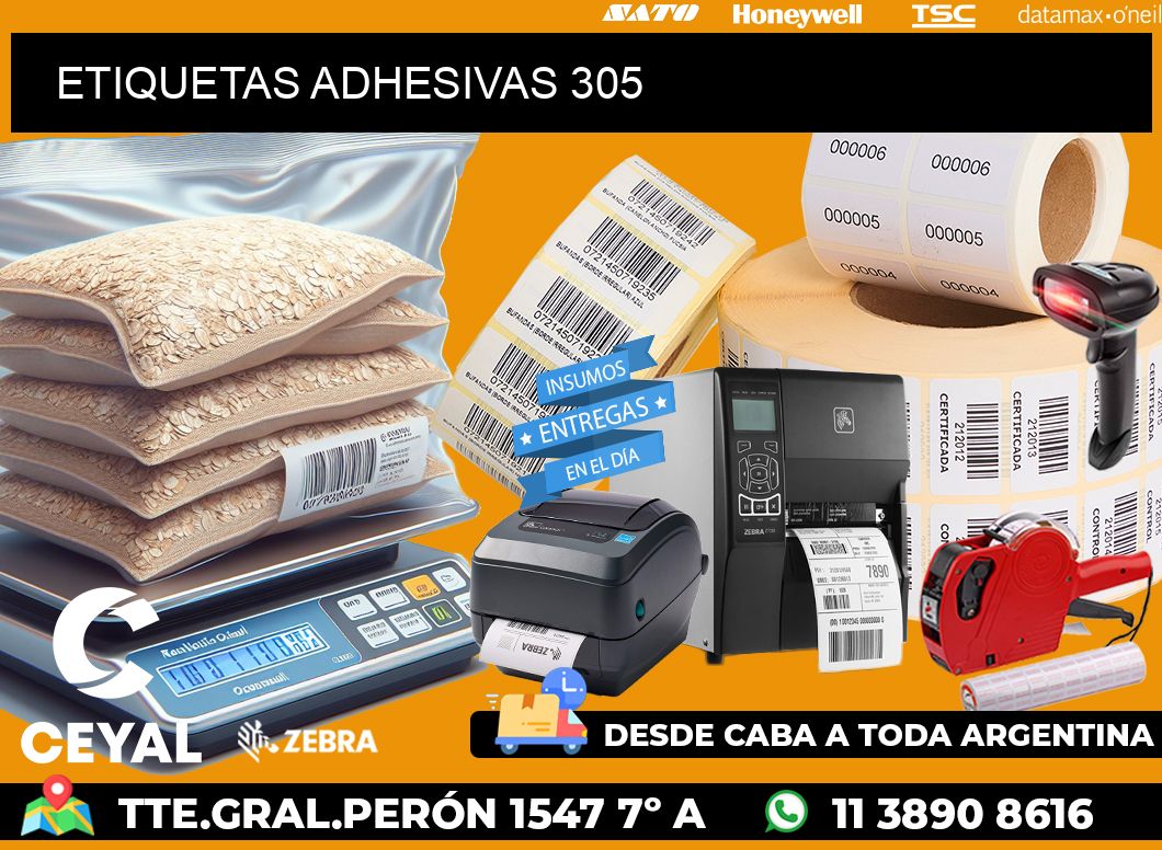 ETIQUETAS ADHESIVAS 305