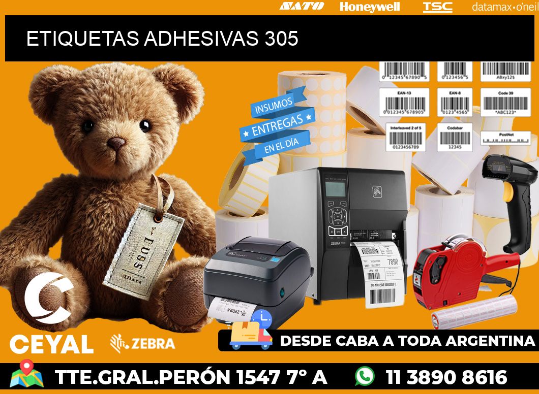 ETIQUETAS ADHESIVAS 305