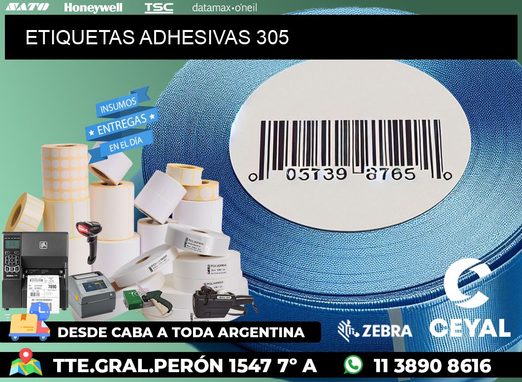 ETIQUETAS ADHESIVAS 305