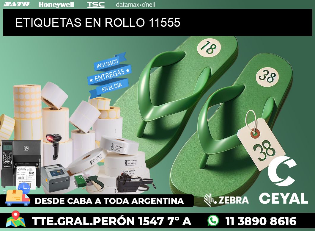 ETIQUETAS EN ROLLO 11555