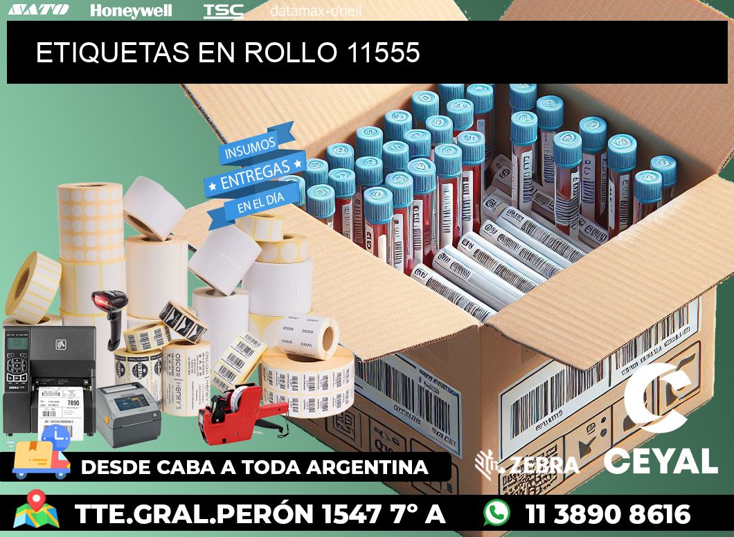 ETIQUETAS EN ROLLO 11555