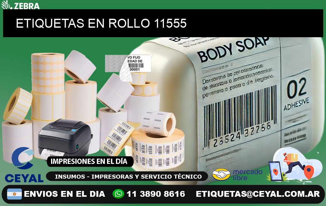 ETIQUETAS EN ROLLO 11555
