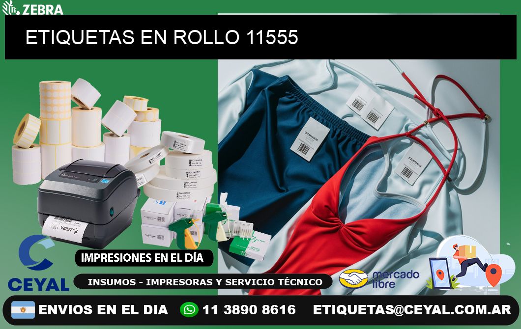 ETIQUETAS EN ROLLO 11555