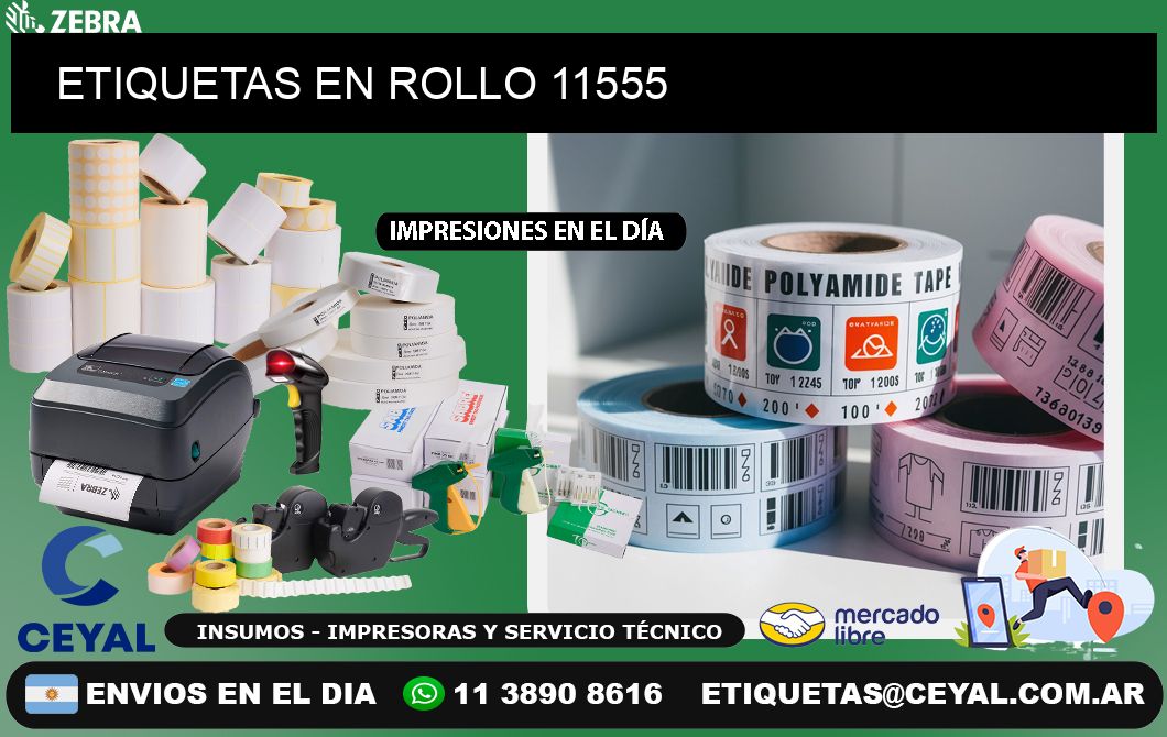 ETIQUETAS EN ROLLO 11555