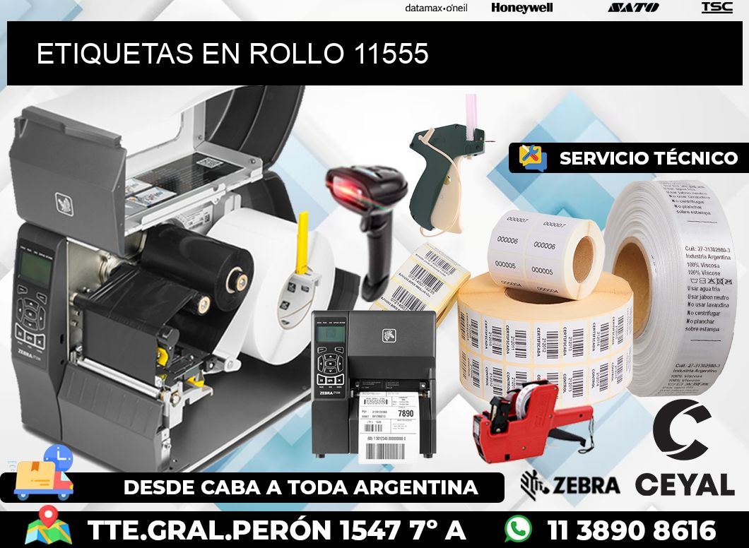 ETIQUETAS EN ROLLO 11555