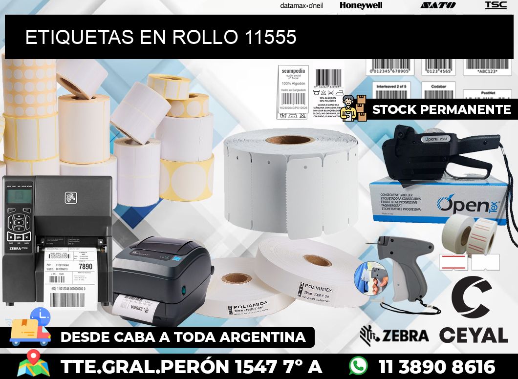 ETIQUETAS EN ROLLO 11555