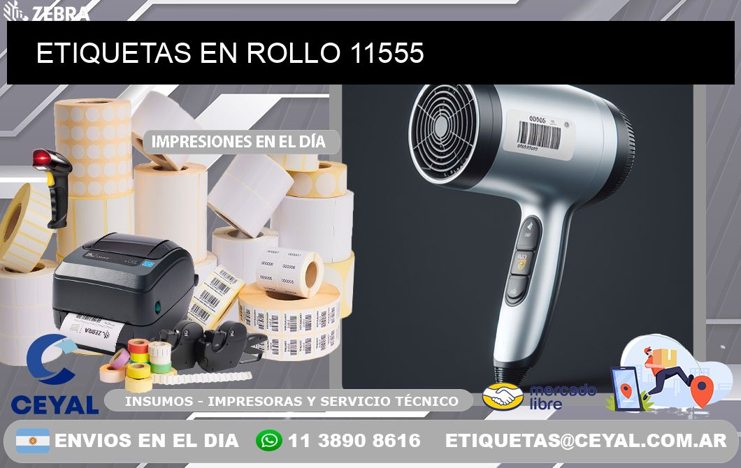 ETIQUETAS EN ROLLO 11555