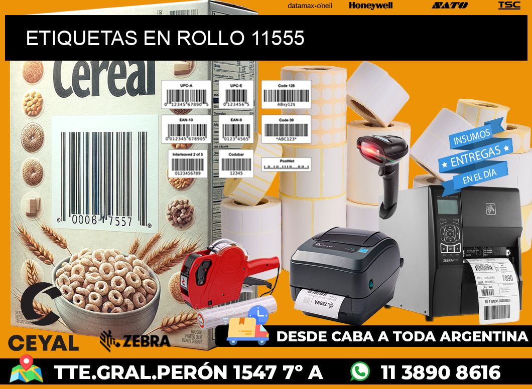 ETIQUETAS EN ROLLO 11555