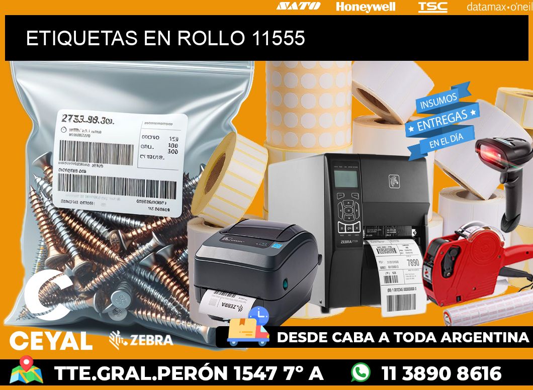 ETIQUETAS EN ROLLO 11555