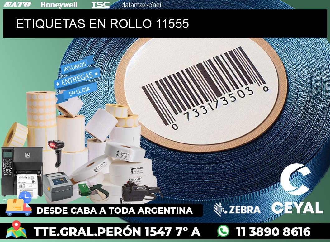 ETIQUETAS EN ROLLO 11555