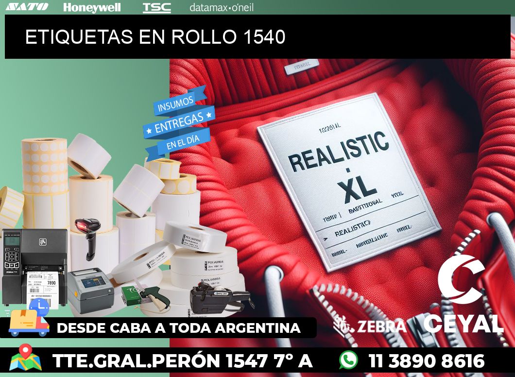 ETIQUETAS EN ROLLO 1540