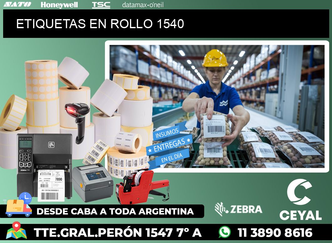 ETIQUETAS EN ROLLO 1540