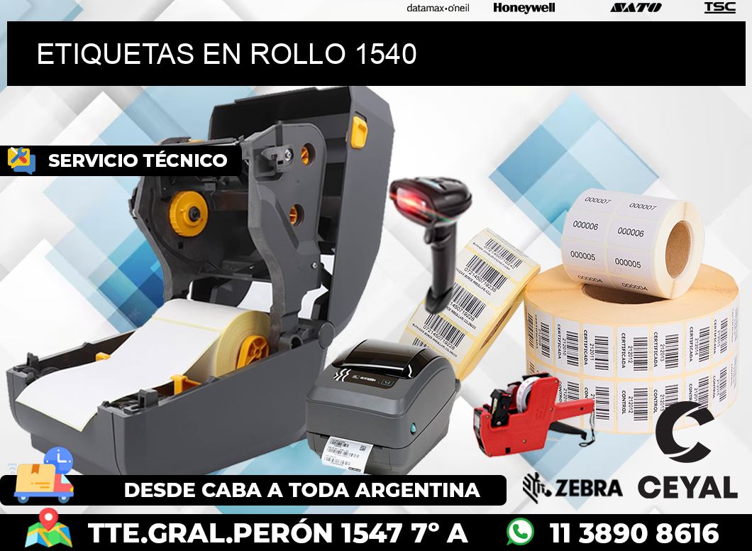 ETIQUETAS EN ROLLO 1540