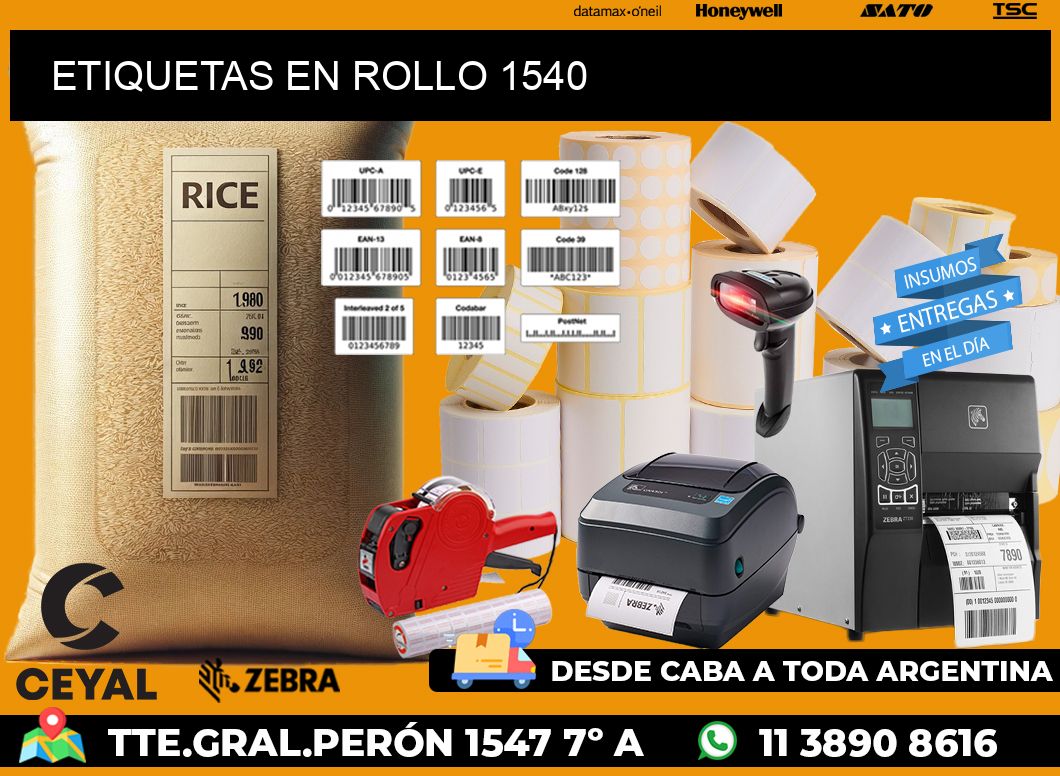 ETIQUETAS EN ROLLO 1540