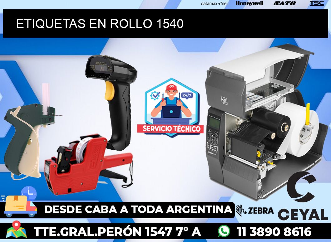 ETIQUETAS EN ROLLO 1540