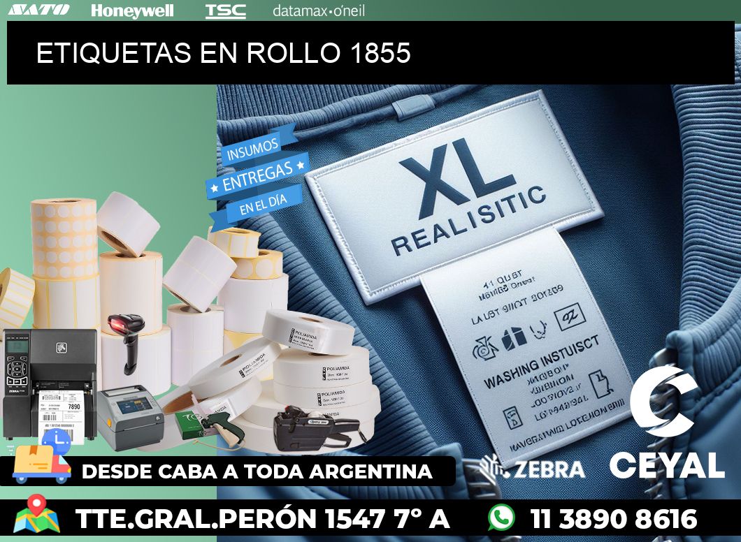 ETIQUETAS EN ROLLO 1855