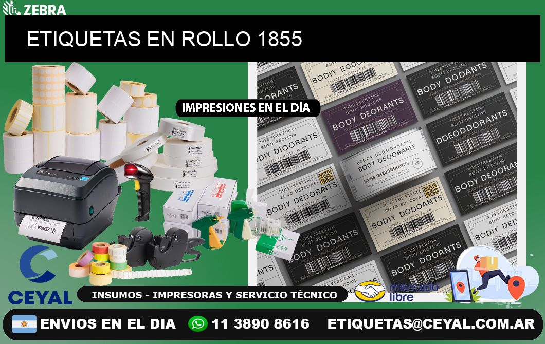 ETIQUETAS EN ROLLO 1855