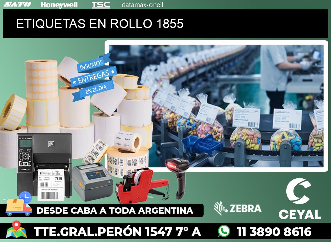 ETIQUETAS EN ROLLO 1855