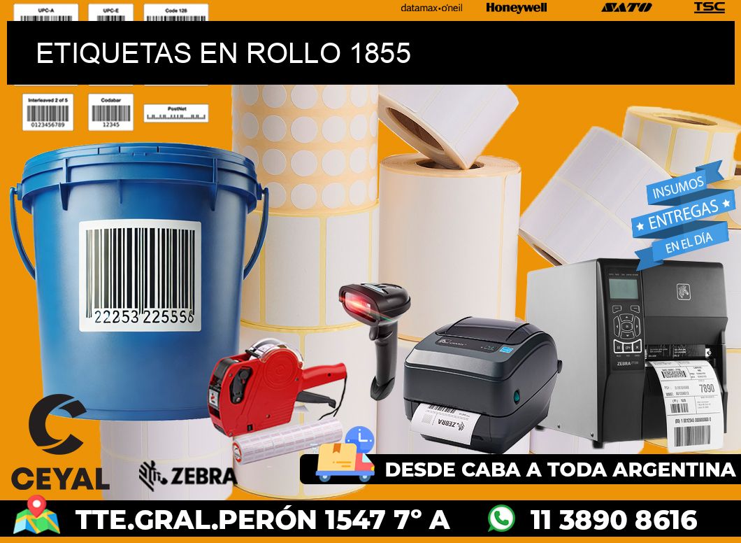 ETIQUETAS EN ROLLO 1855