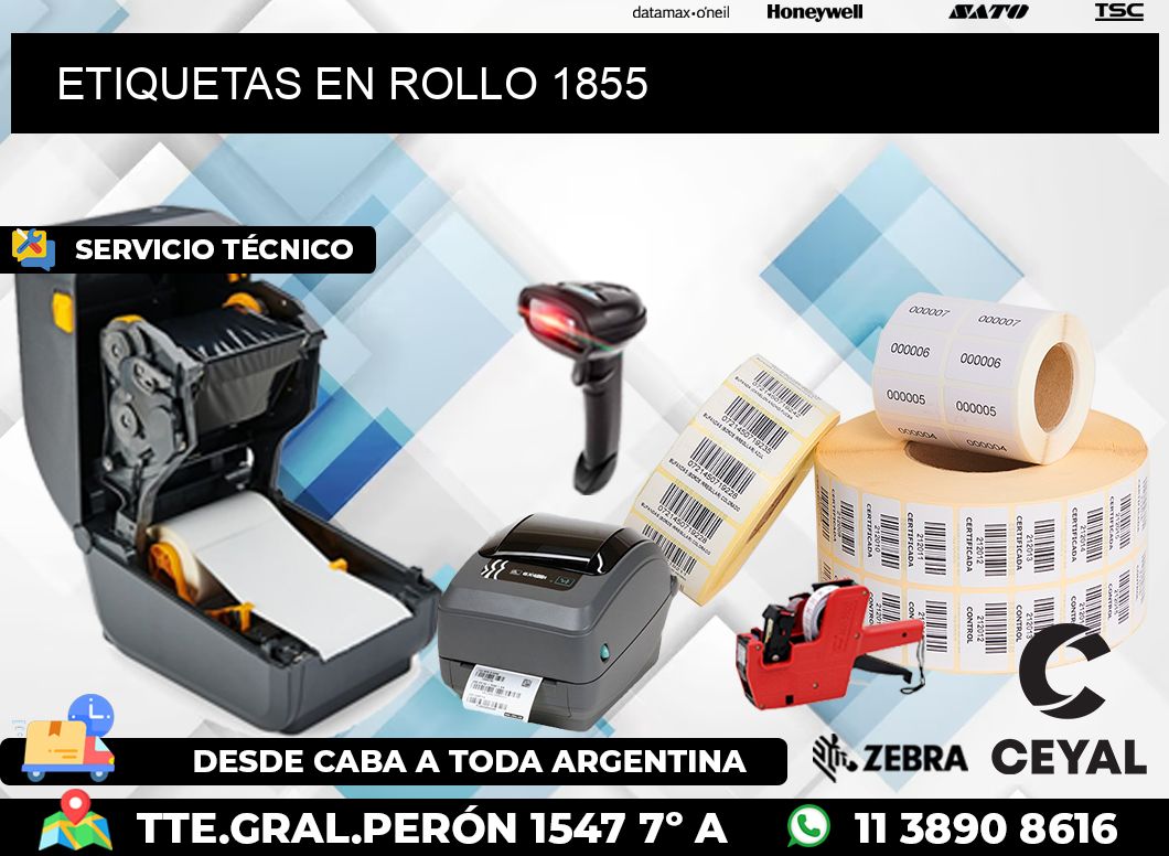 ETIQUETAS EN ROLLO 1855