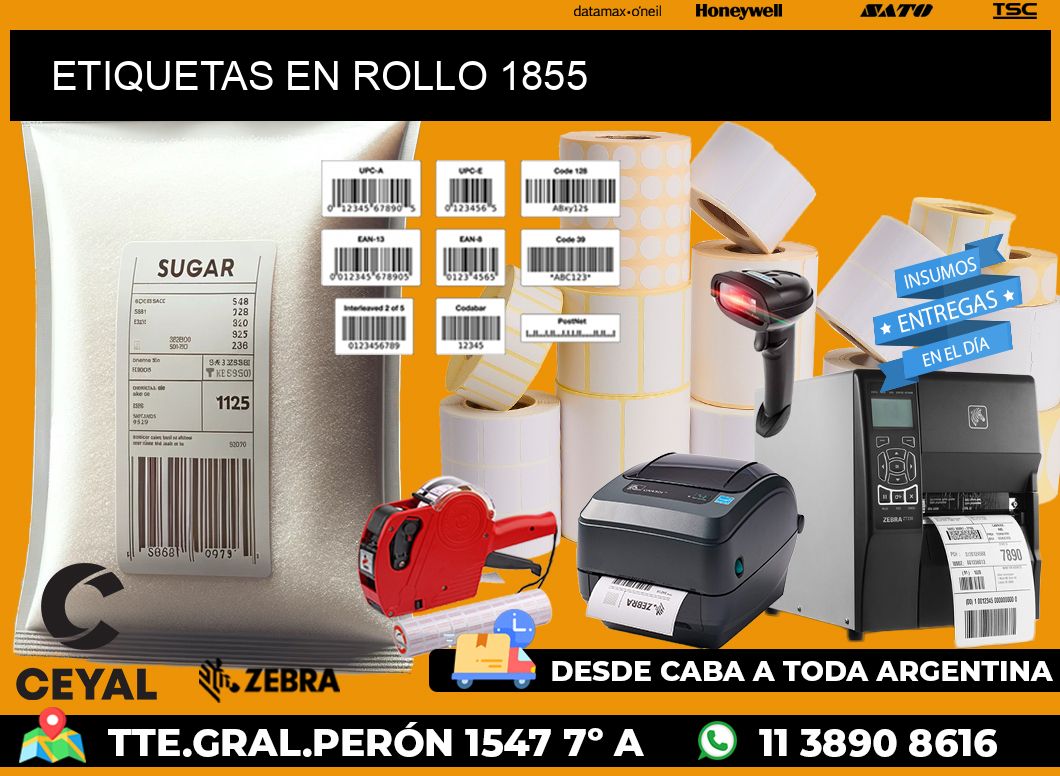 ETIQUETAS EN ROLLO 1855