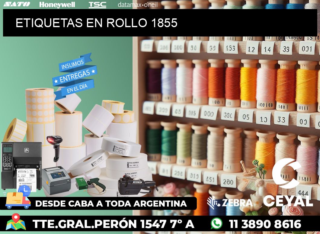 ETIQUETAS EN ROLLO 1855