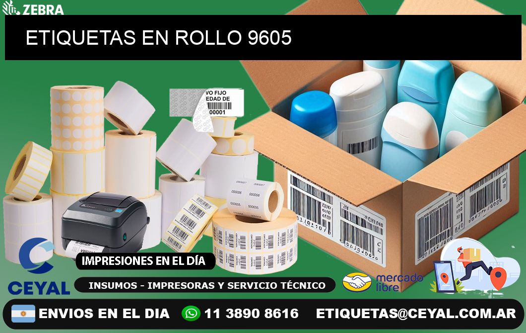 ETIQUETAS EN ROLLO 9605