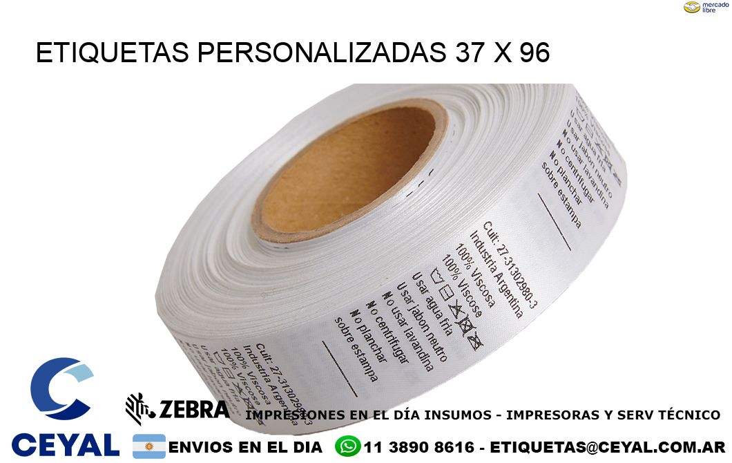 ETIQUETAS PERSONALIZADAS 37 x 96
